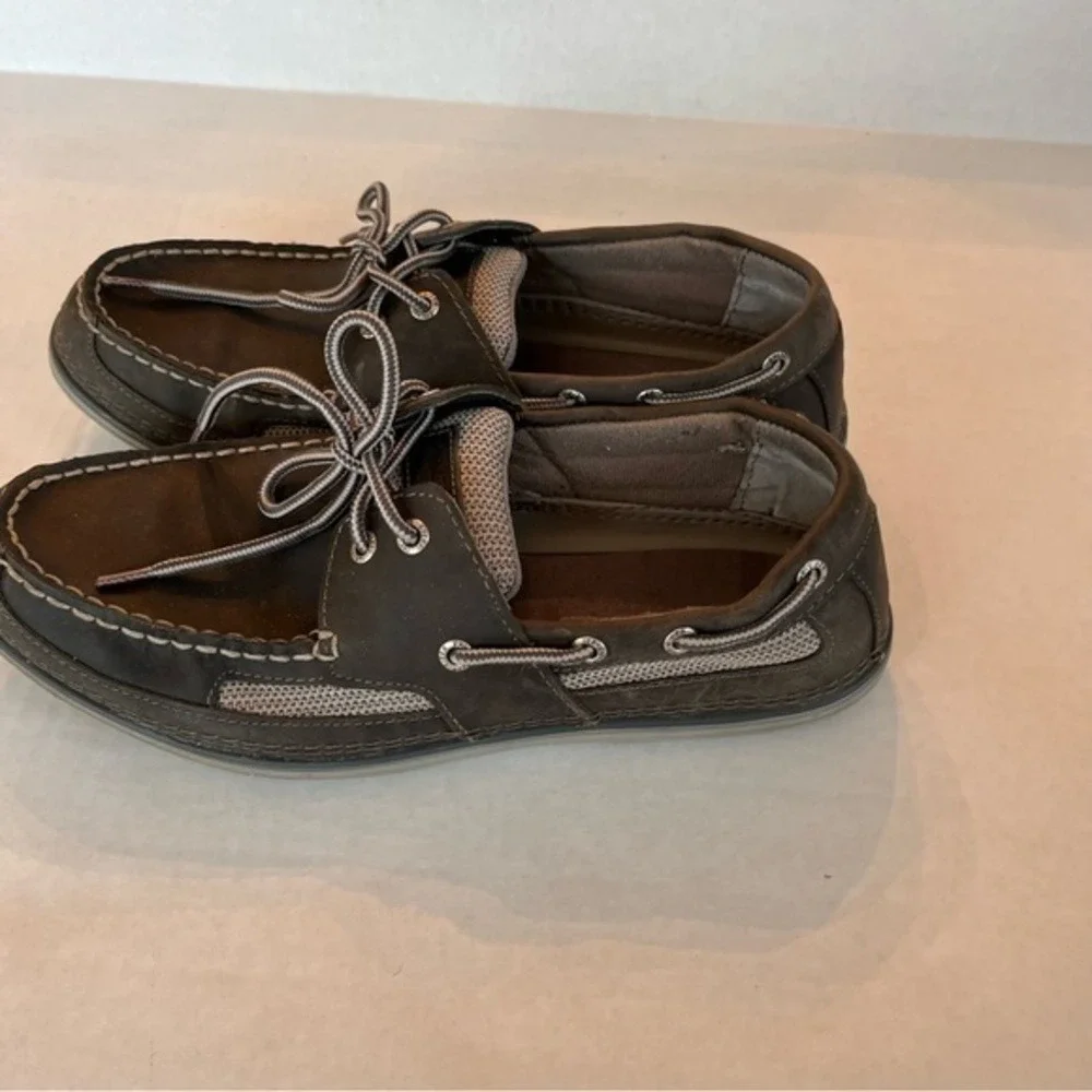 Sperry Top-Sider Mens Billfish 3-Eye Boat Shoes Brown Leather Mesh ‎ 10.5M